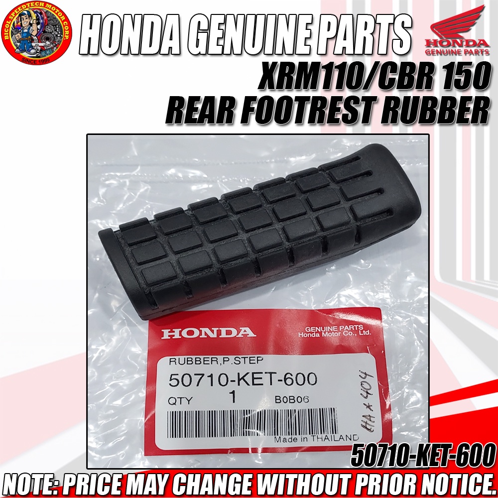 XRM 110/CBR 150 RUBBER PILLION STEP/REAR FOOTREST RUBBER (HPI) (GENUINE