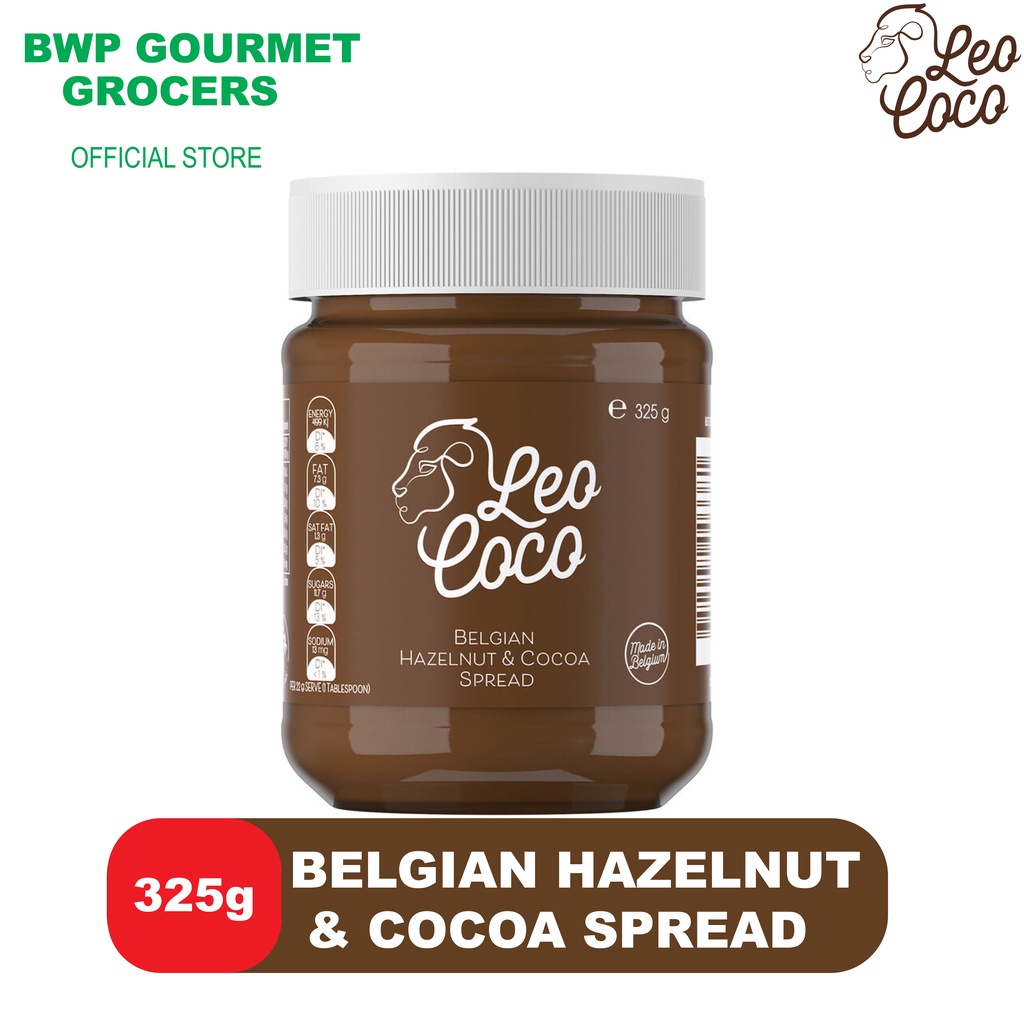 Leo Coco Belgian Milk Chocolate & Hazelnut Spread (325g) Shopee