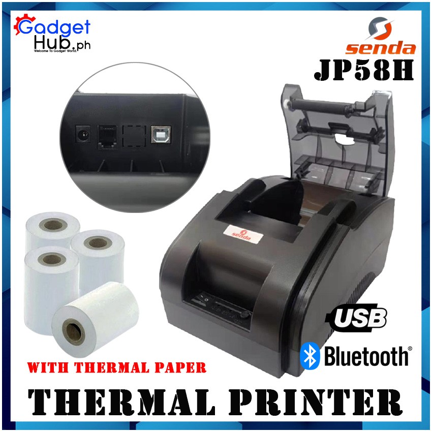 GADGETHUB XPRINTER XP58H or SENDA JP58H Thermal Receipt Printer WITH