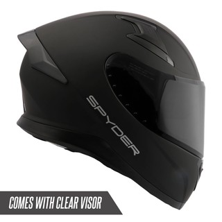 Spyder Full-Face Helmet with Dual Visor Recon 2.0 PD Series 0 -Plain ...