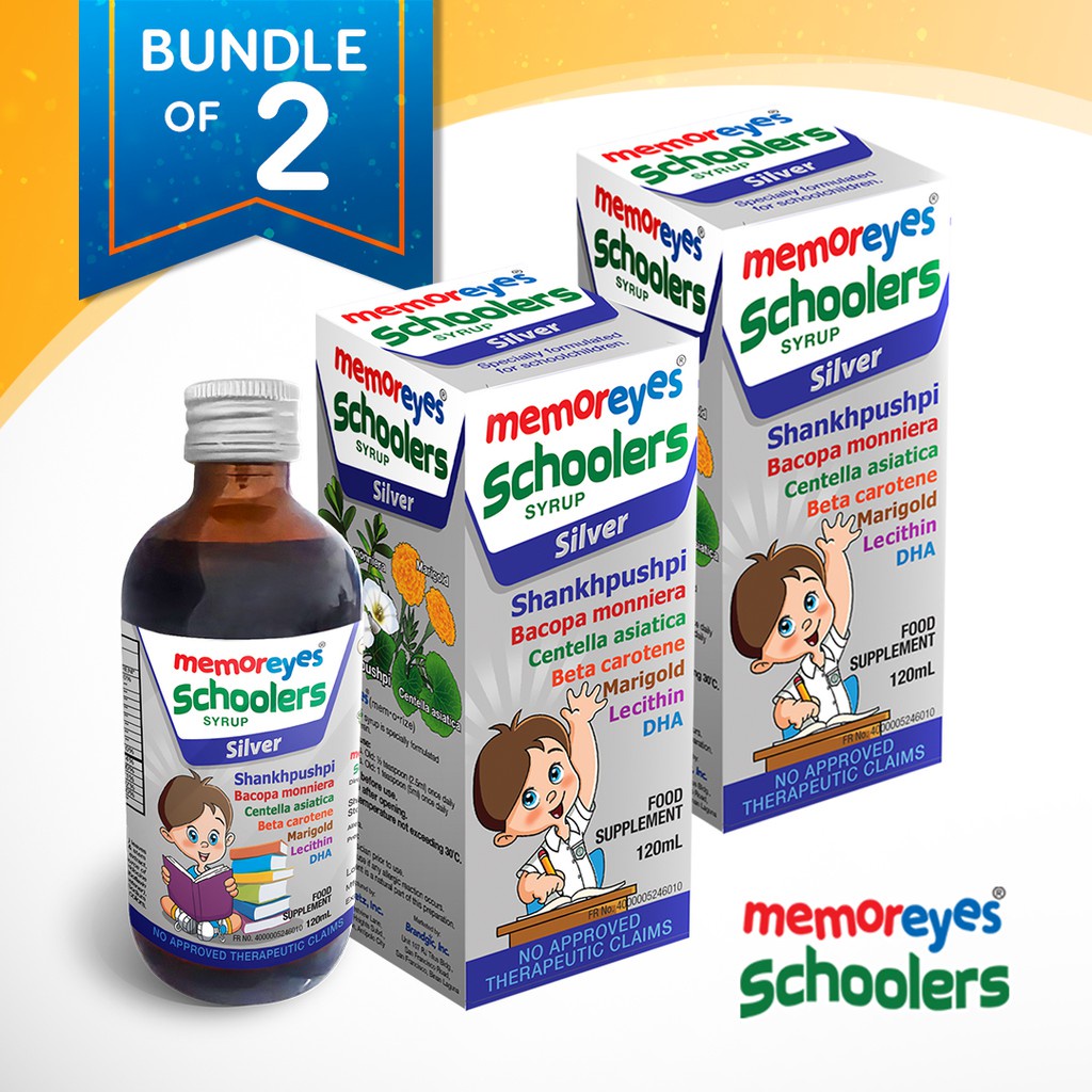 【New】MemorEyes Schoolers Brain And Eye Supplement Memory Enhancer For Kids Plus DHA Vitamins Syru