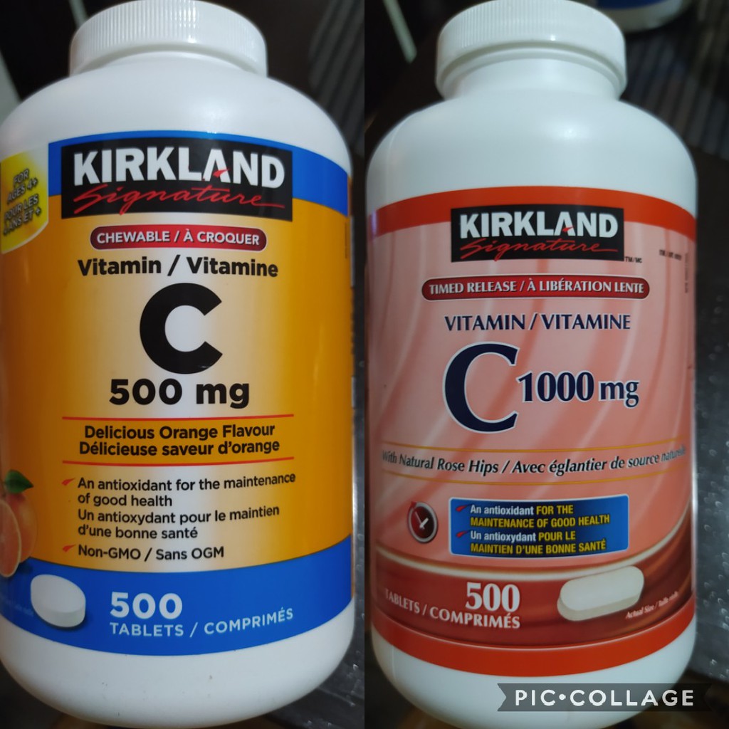 Onhand Kirkland Signature Chewable Vitamin C 500mg 1000mg 500 Tablets Shopee Philippines