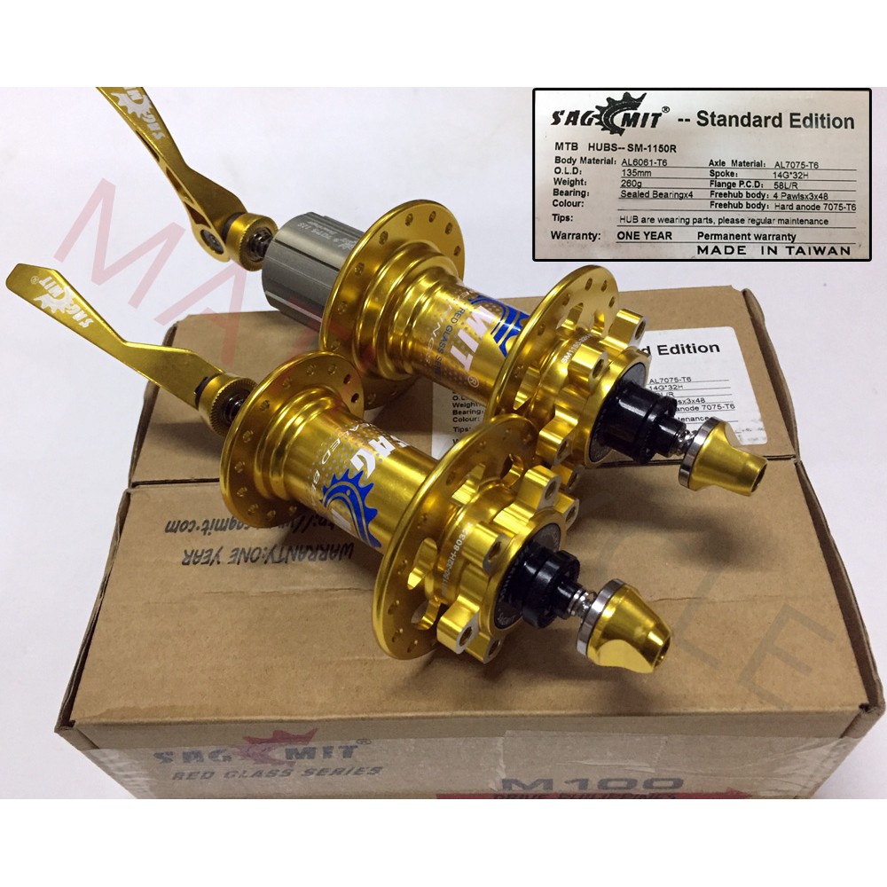 gold mtb hubs