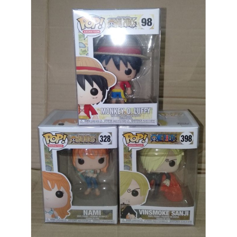 Funko Pop Anime One Piece Monkey D Luffy 98 Nami 328 Vinsmoke Sanji 398 Shopee Philippines