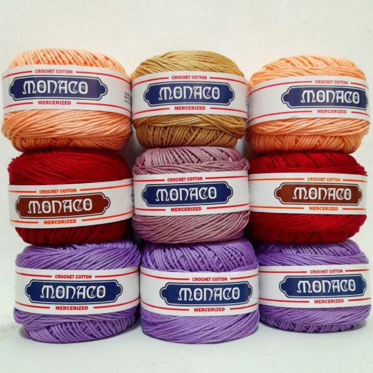 8ply Monaco Mercerized Crochet Cotton Yarns Jell Crochet Shopee