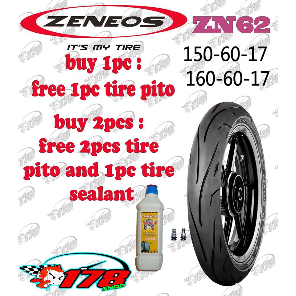 Zeneos Tire Zn 62 150 60 17 160 60 17 With Free Shopee Philippines