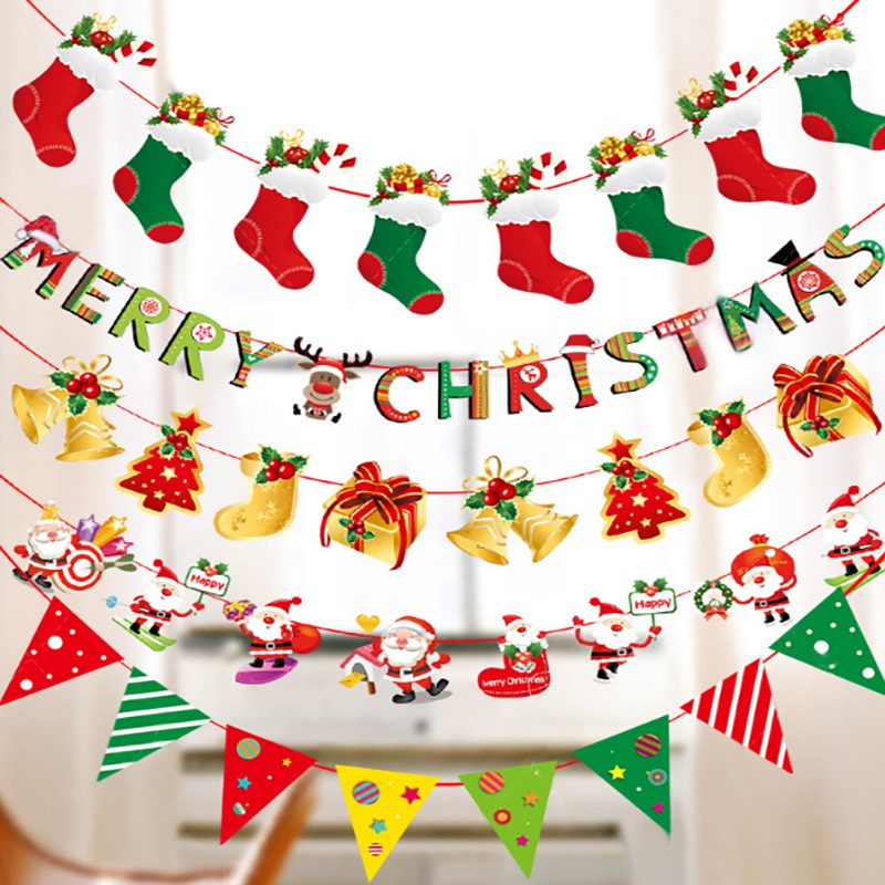 Details about   Merry Christmas Snowman Flag Wall Hanging Santa Claus Banner Xmas Party Decor 