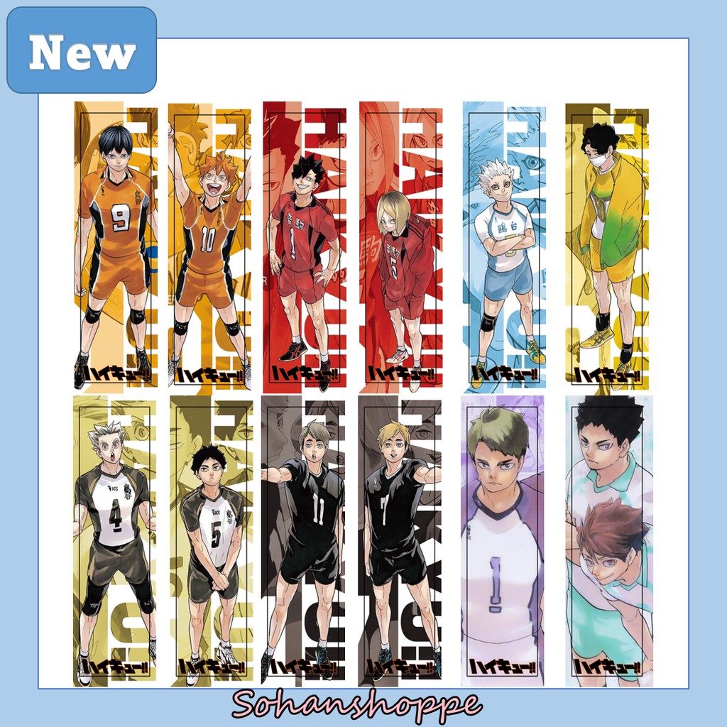 sohanshoppe min of 3 new design bookmark haikyuu