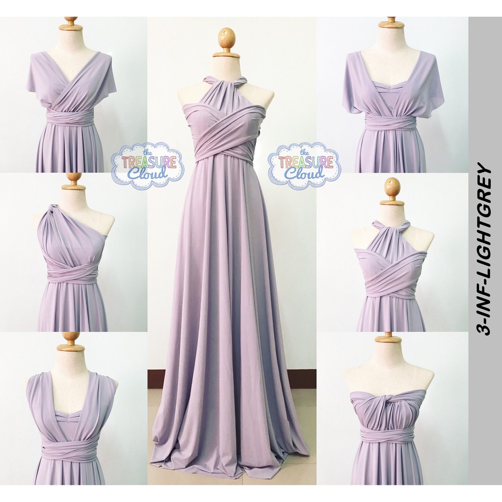 LIGHT GREY Infinity Dresses Bridesmaid Dresses Shopee Philippines