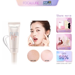 【New】Focallure Blurmax Clear Gel Oil-control Refreshing  Invisible Pore Primer Pre-Makeup Moistur