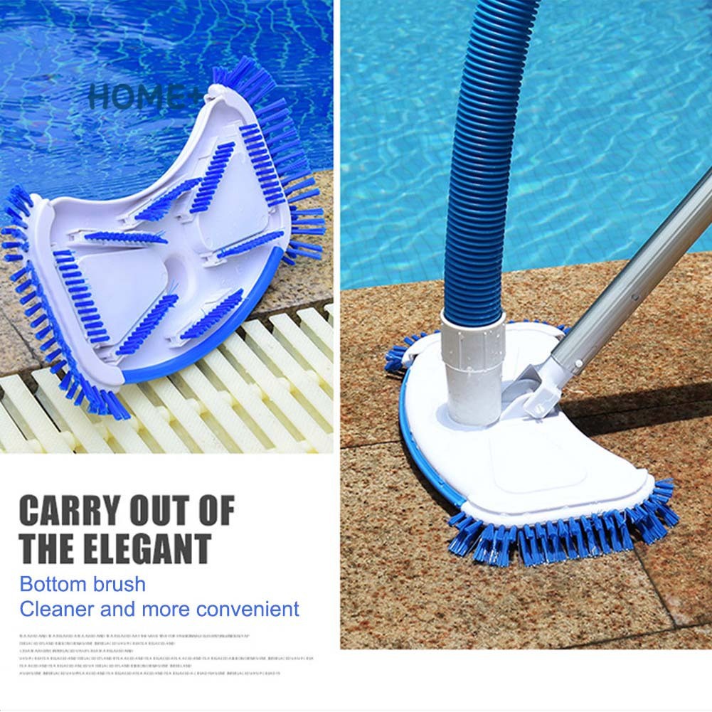 26 × 13cm RINKOUa Curved Swimming Pool Suction Head Pool Vacuum Head Suction Head Swimming Pool Cleaning Tools Brush Removes Debris Clean Corners Pool Cleaning Tool 