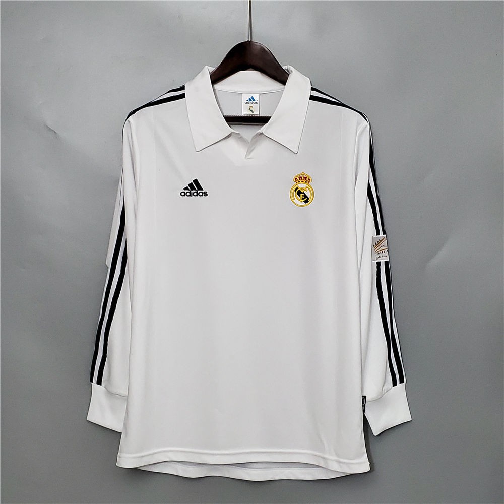 2002 Retro Long Sleeved Real Madrid Home Football Jersey Classics Jersey 2002 Real Madrid Retro Jersey Shopee Philippines