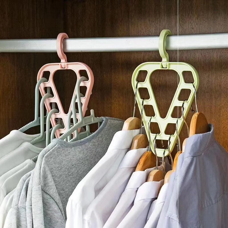 Magic Multi-port Support Hangers/ Clothes 9 Holes Reusable Plastic ...