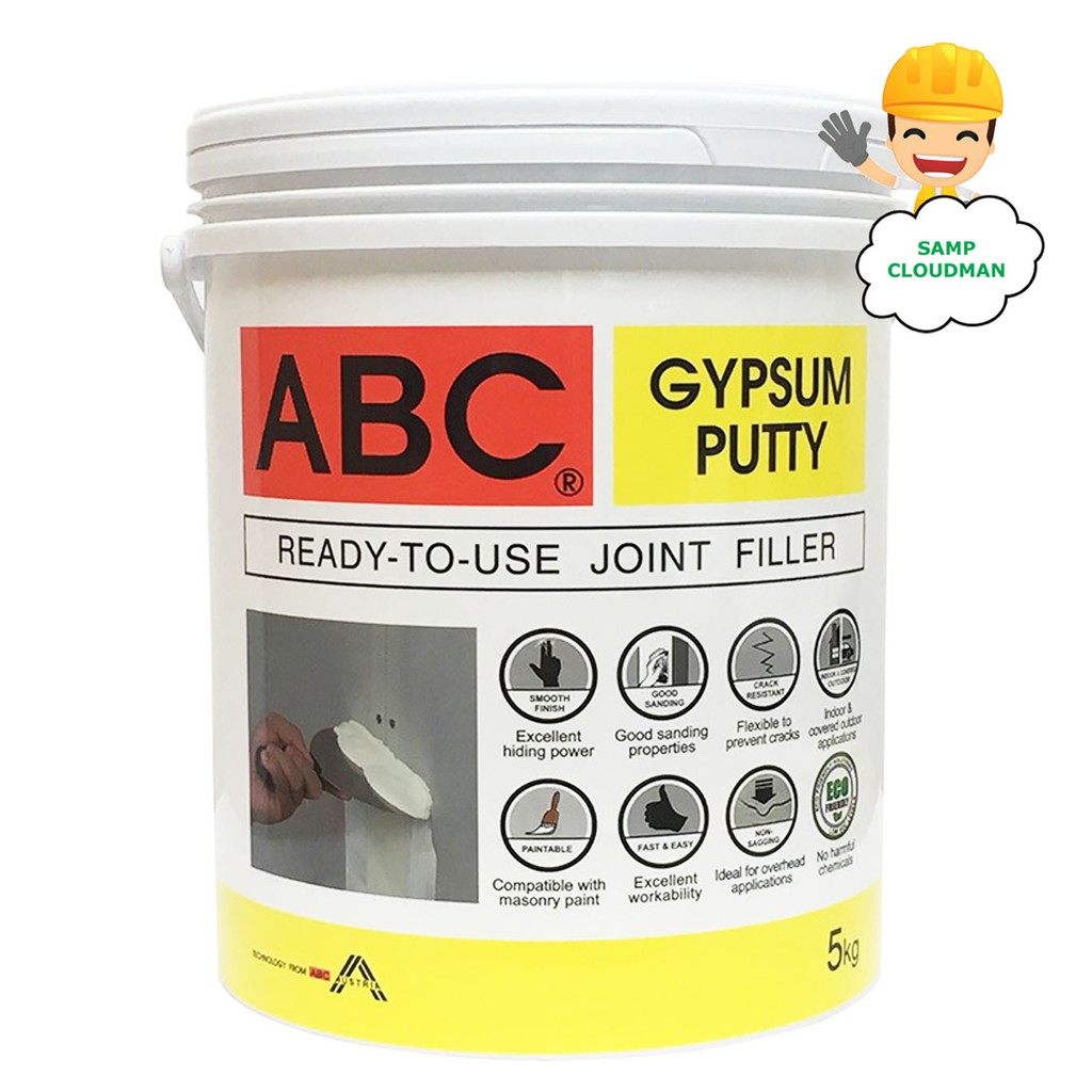 ABC Gypsum Putty Gallon Size / 5Kg /Wall Putty Shopee Philippines