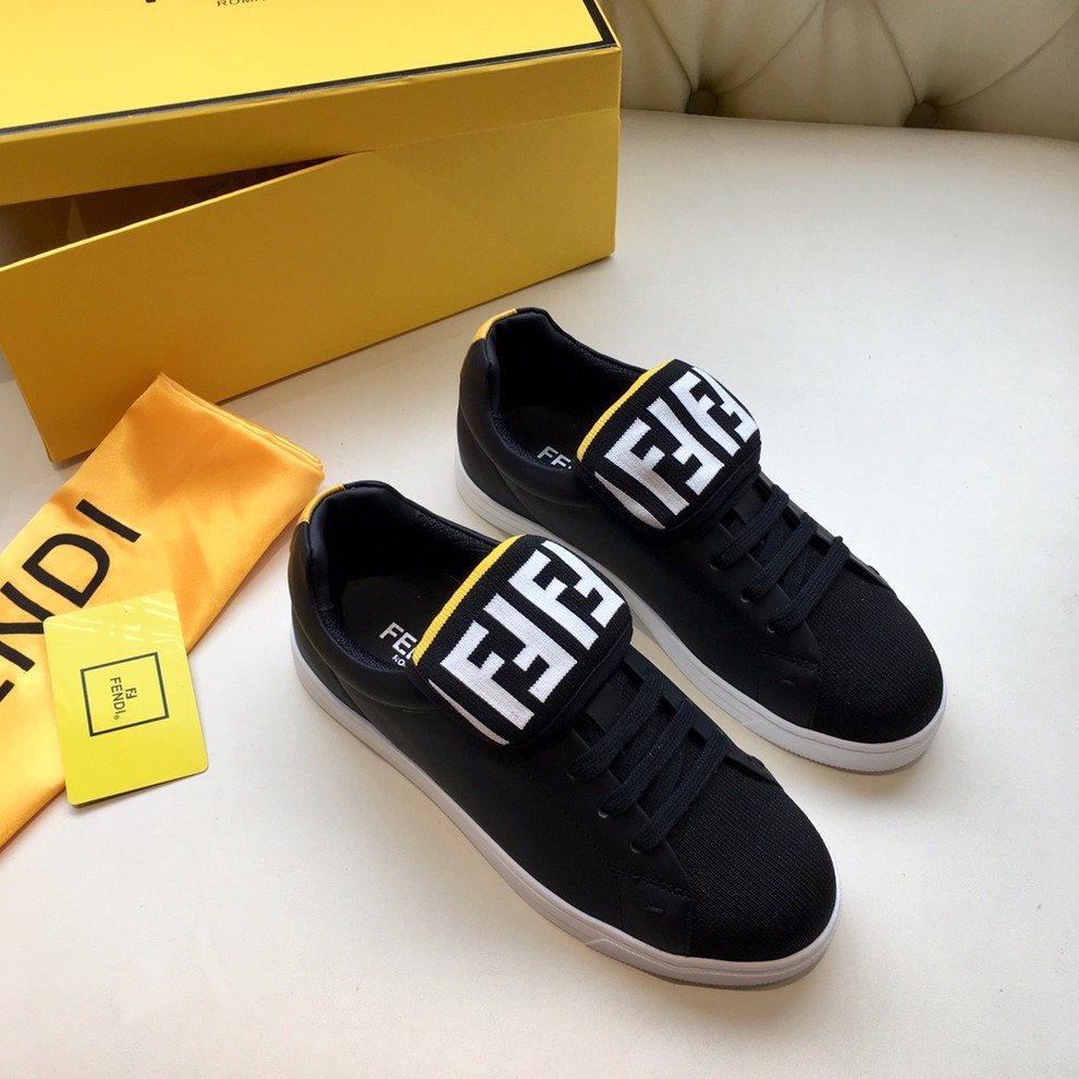fendi black and yellow shoes