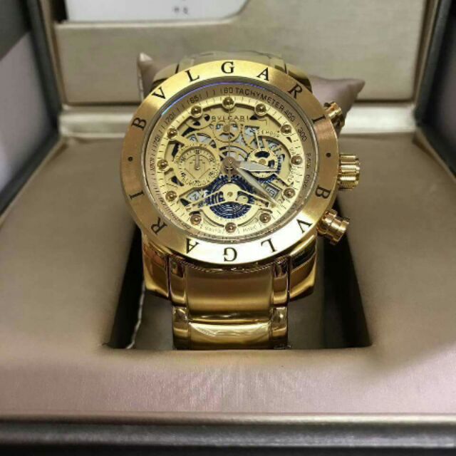bvlgari gold chain watch