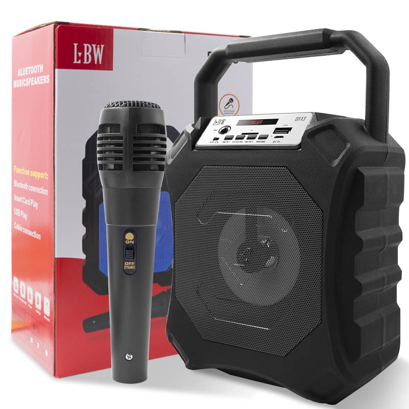 portable speaker with wireless microphone