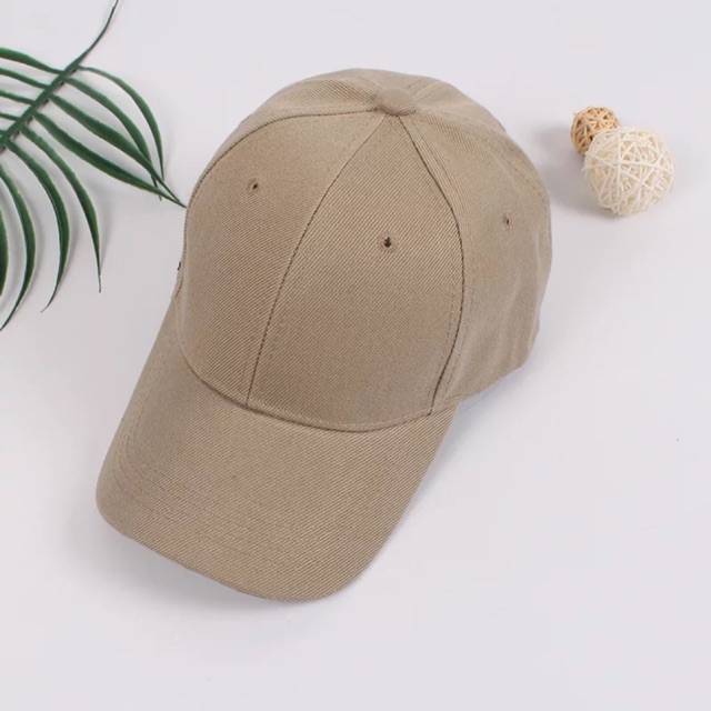 plain khaki baseball cap