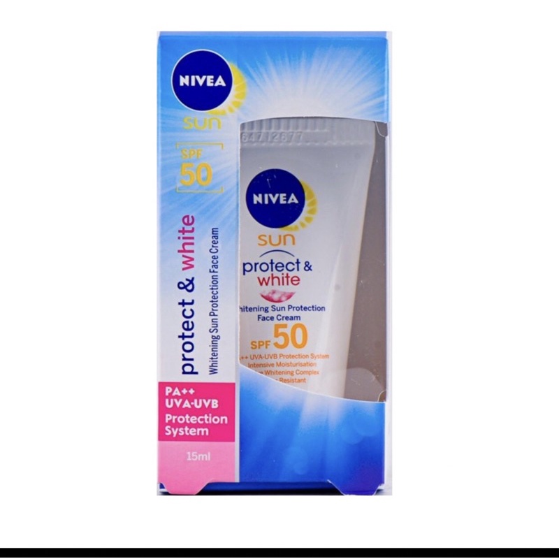 NIVEA Sun Protect & White Facial Cream Spf 50 15ml | Shopee Philippines