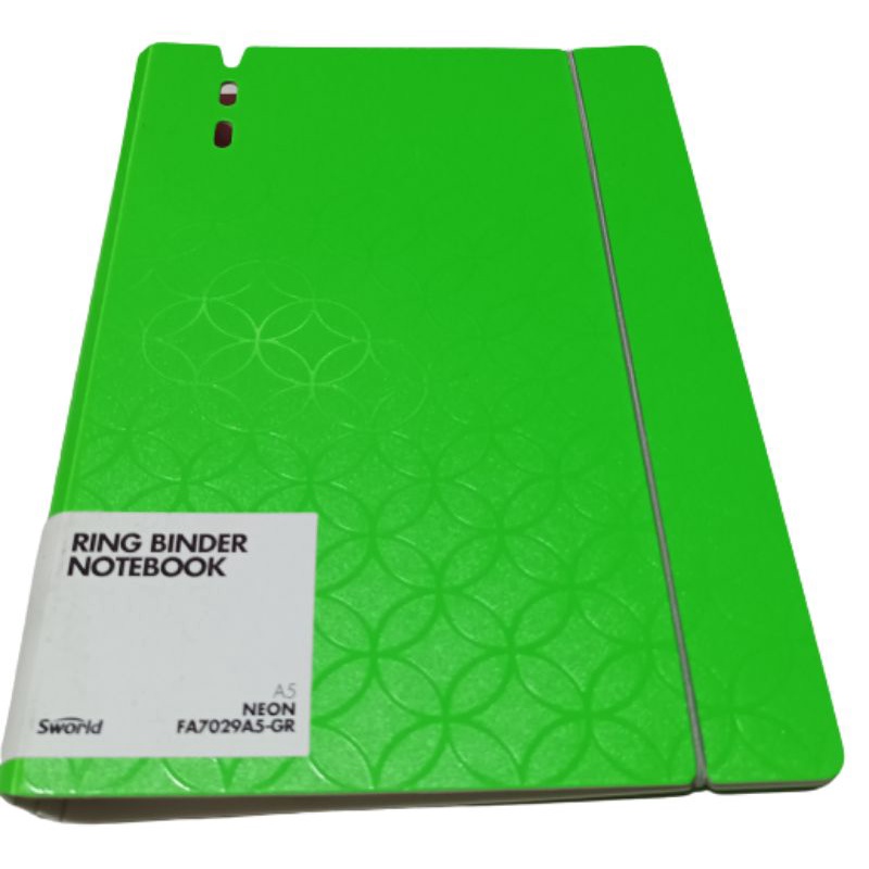 Sworld Ring binder notebook A5 size hardcover 5subject divider grid