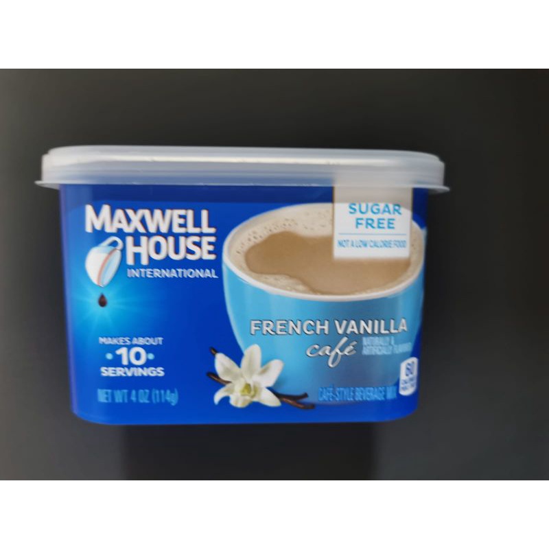 Maxwell House Sugar Free French Vanilla Coffee Mix – 4.3 Oz Jar – Pack Of 8