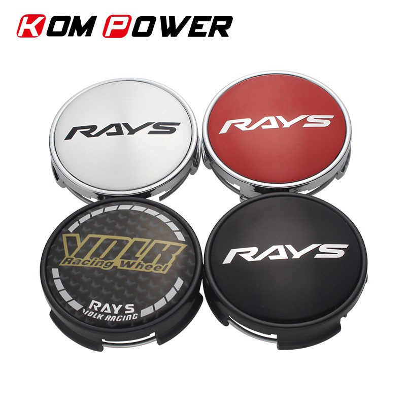 4pcs rays wheel center caps 62/60mm clip volk emblem sticker wheel