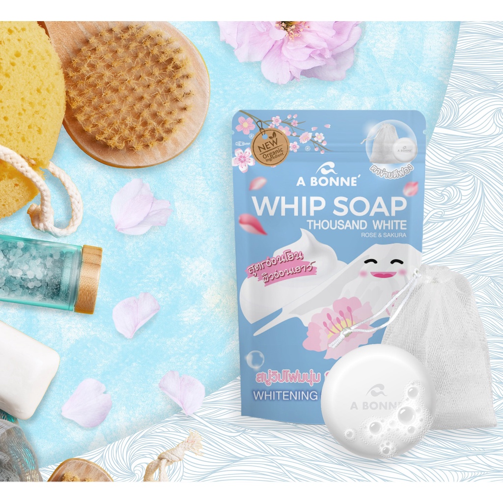 Abonne Whip Soap Thousand White 100G - Rose & Sakura ( A030 ) presyo ₱140