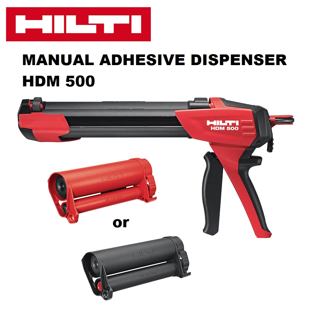 HILTI HDM MANUAL ADHESIVE DISPENSER HDM 500 WITH CARTRIDGE HOLDER CR/CB