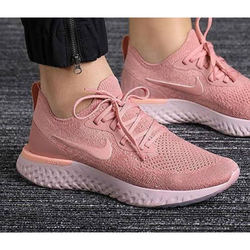 nike epic react flyknit rust pink