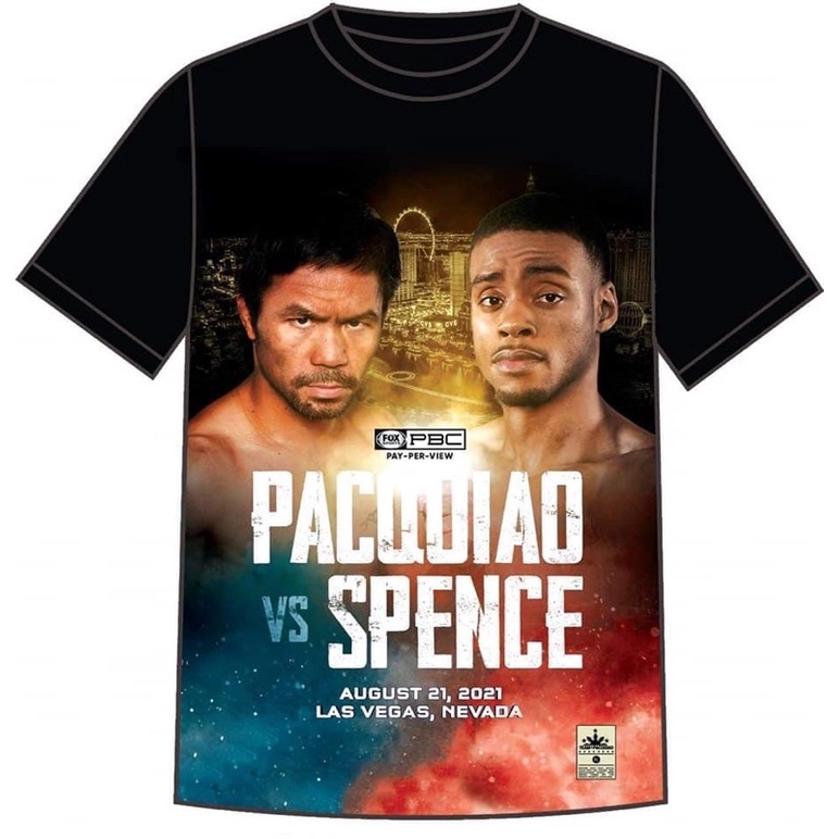 Pacquiao Vs Spence Jr Official Fight Shirt By Team Pacquiao Store Shopee Philippines