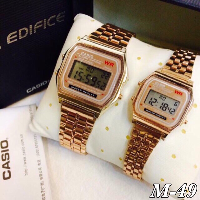 rose gold couple watch