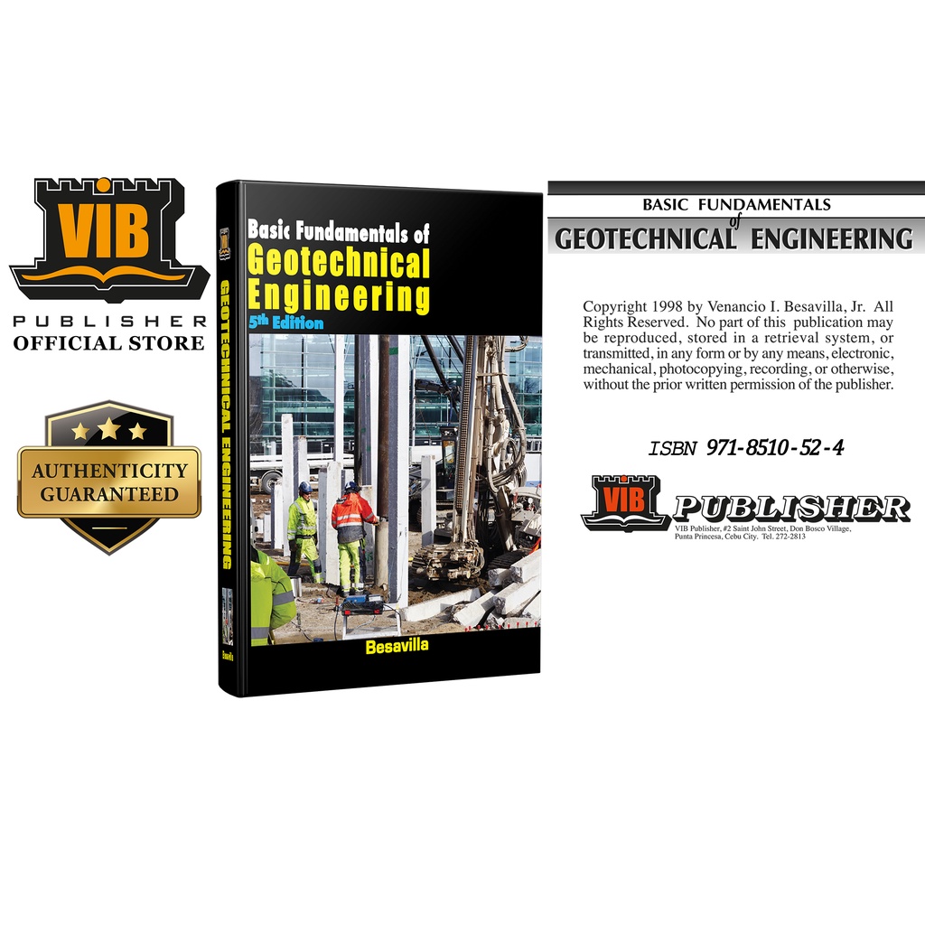 BESAVILLA Basic Fundamentals of Geotechnical Engineering 5th edition