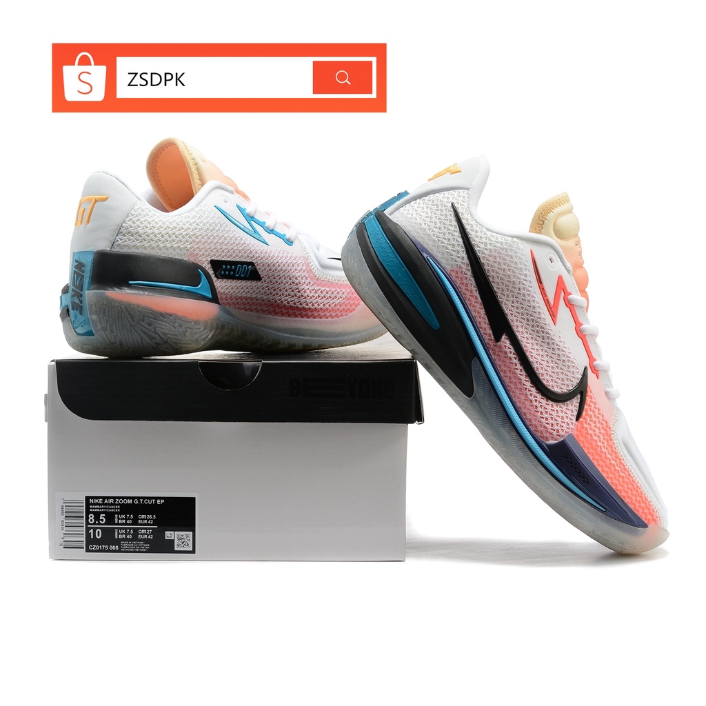 100 Original Nike Air Zoom GT CUT Glitch Crimson University White