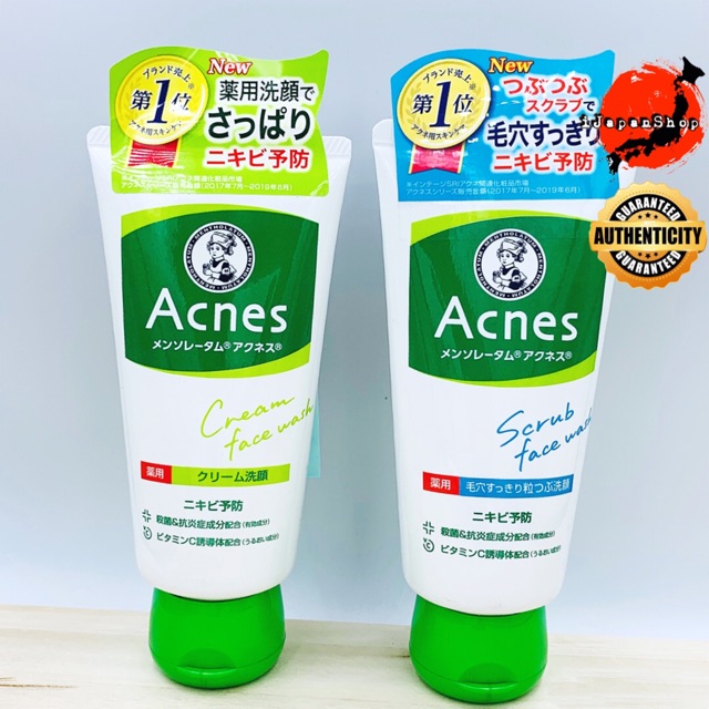 Rohto Mentholatum Acnes Medicated Cream Facial Wash Facial Scrub 130g Shopee Philippines 3664