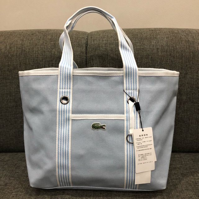 lacoste canvas tote