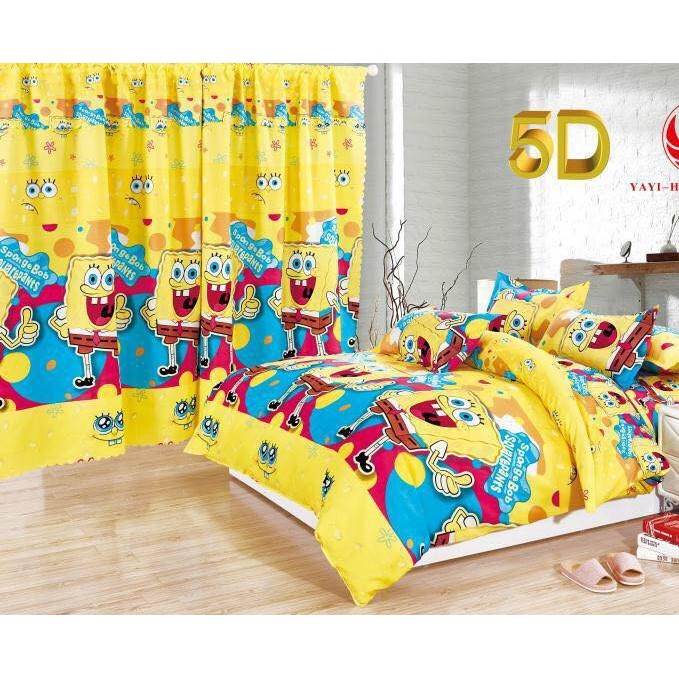 Spongebob 5 In 1 Bedsheet Set Shopee Philippines