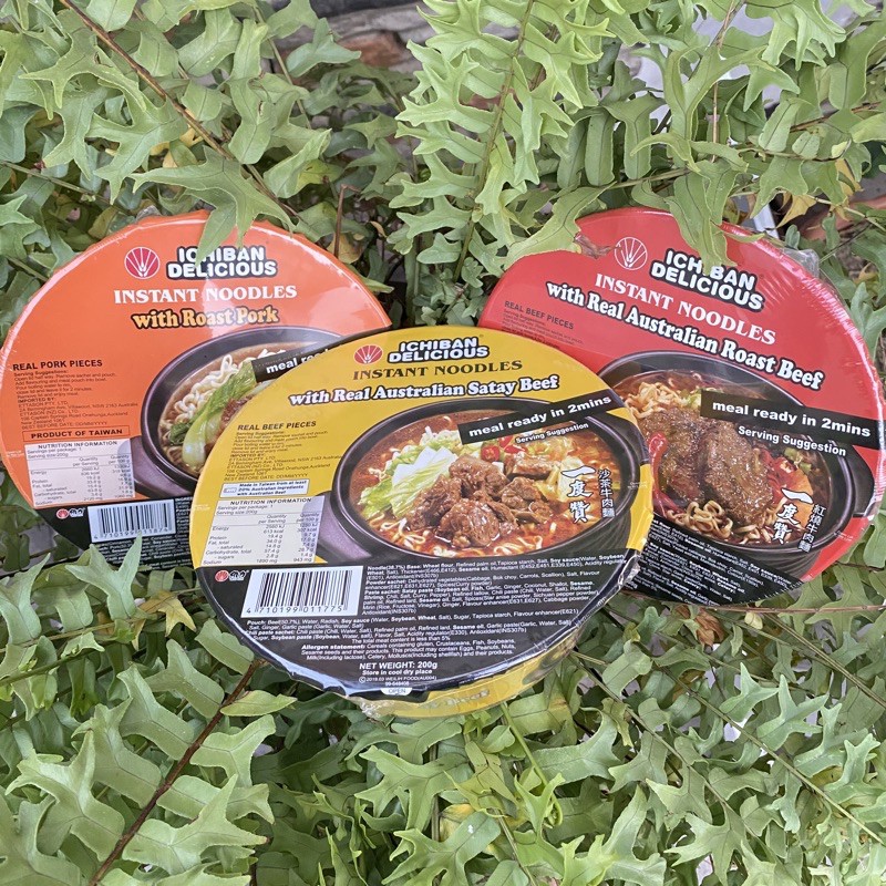 ICHIBAN DELICIOUS Instant Noodles (Roast Pork / Satay Beef/ Roast Beef