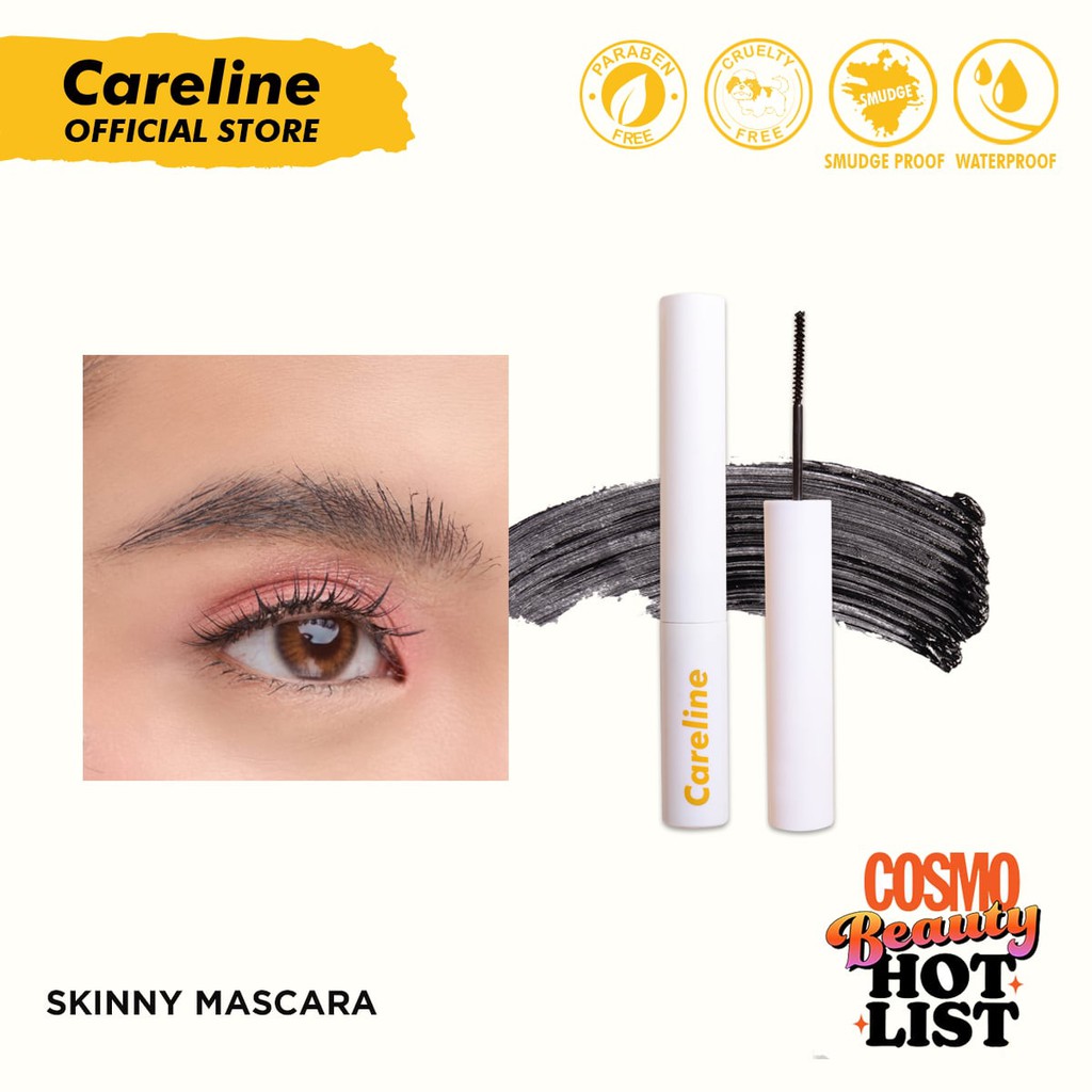 Careline Skinny Mascara [Mascara, Long wearing, Lightweight] Shopee