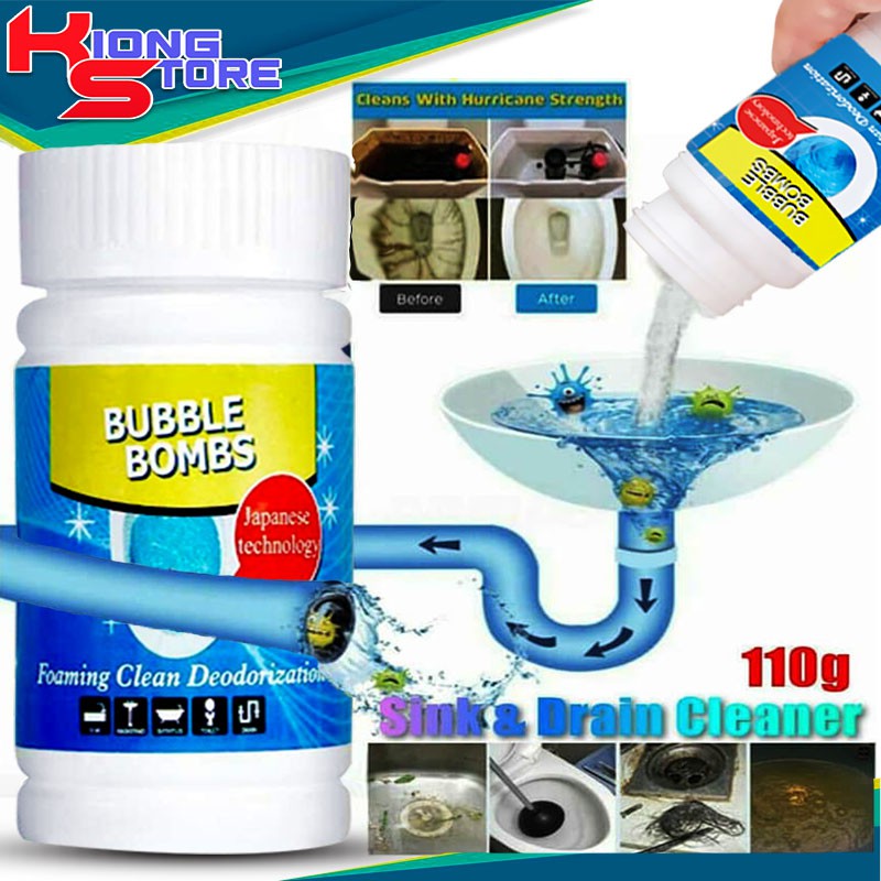 Sink and Drain Cleaner Bubble Bombs Japan Technology for Kitchen Toilet