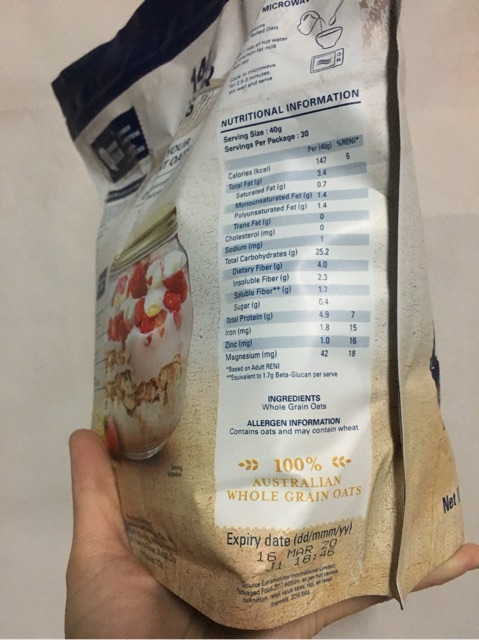 Quaker Whole Grain Rolled Oats 1 2kg Shopee Philippines