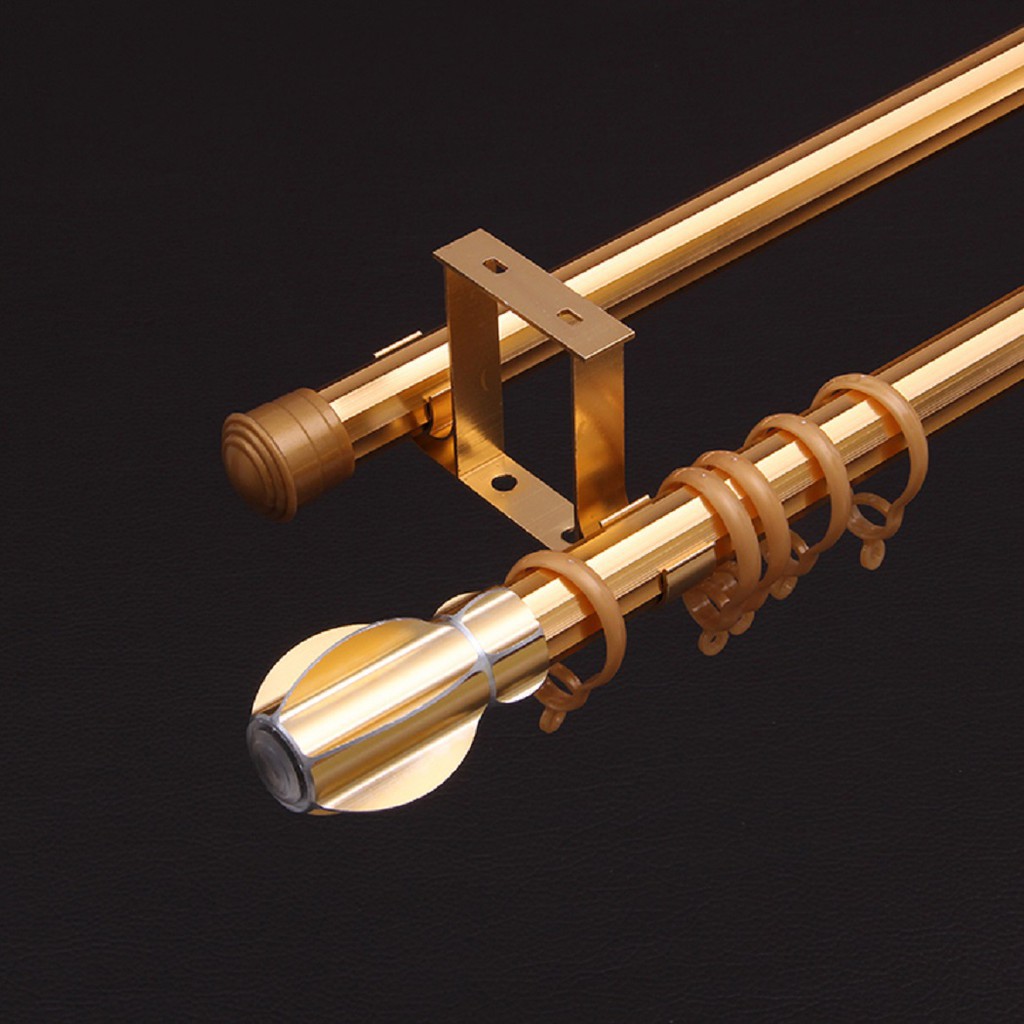 2 Pcs Roman Pole Curtain Rod Drapery Pole Ceiling Mounted Double