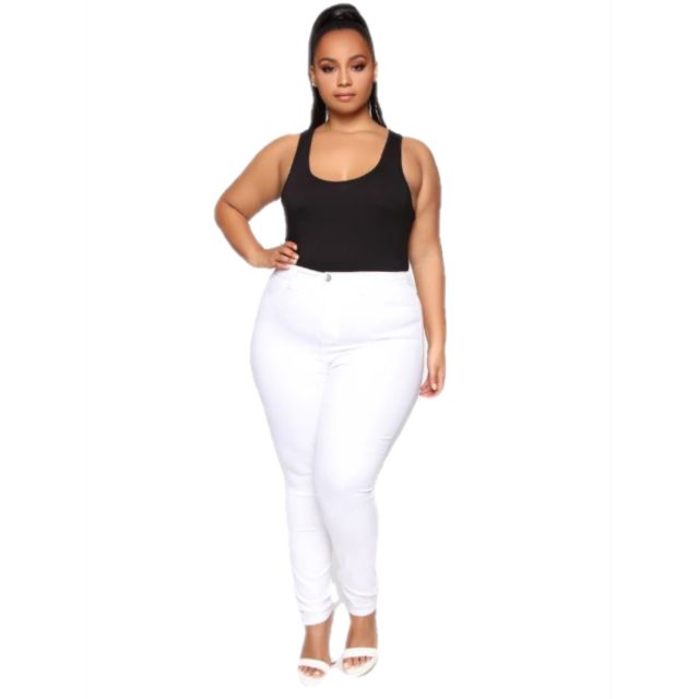 ignorere Robe søsyge Plus size pants Highwaist skinny jeans super stretchable | Shopee  Philippines