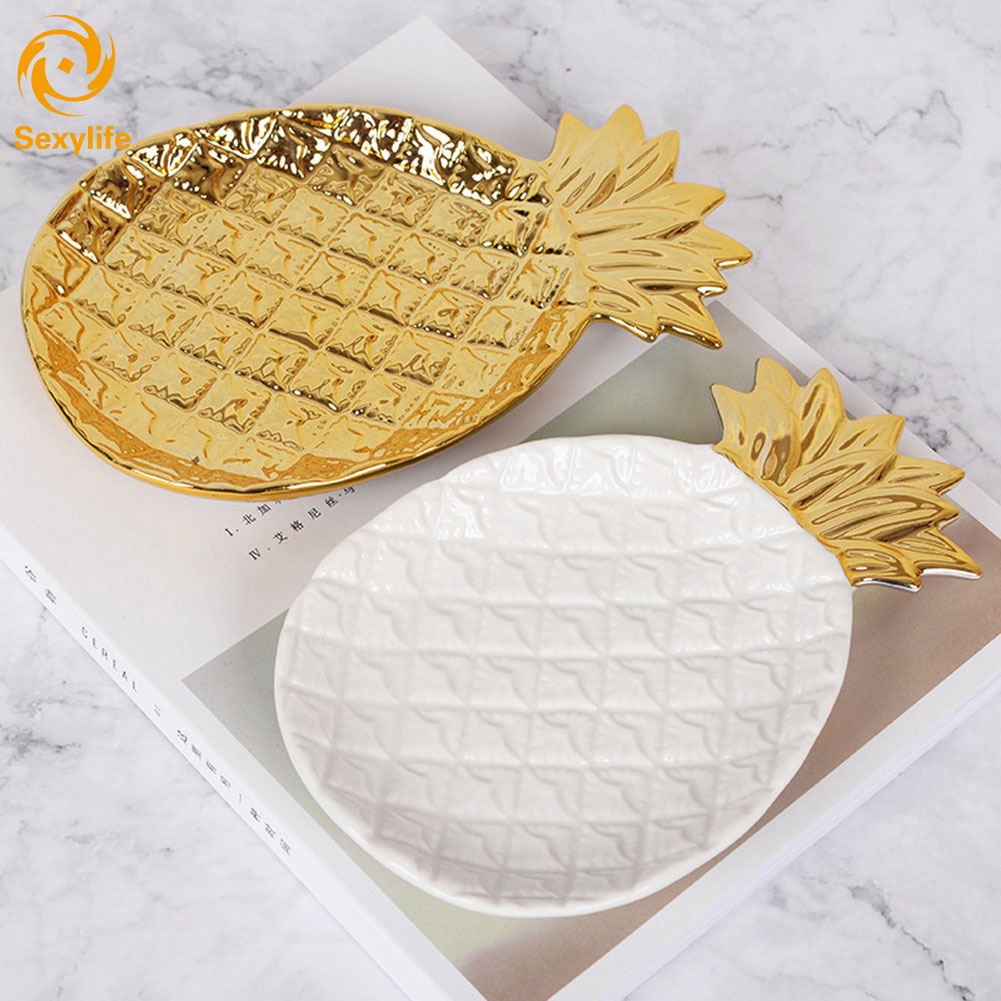 Ceramic Pineapple Dish Decorative Food Plate Bowl Home Jewelry Storage Tray Case Shopee Philippines