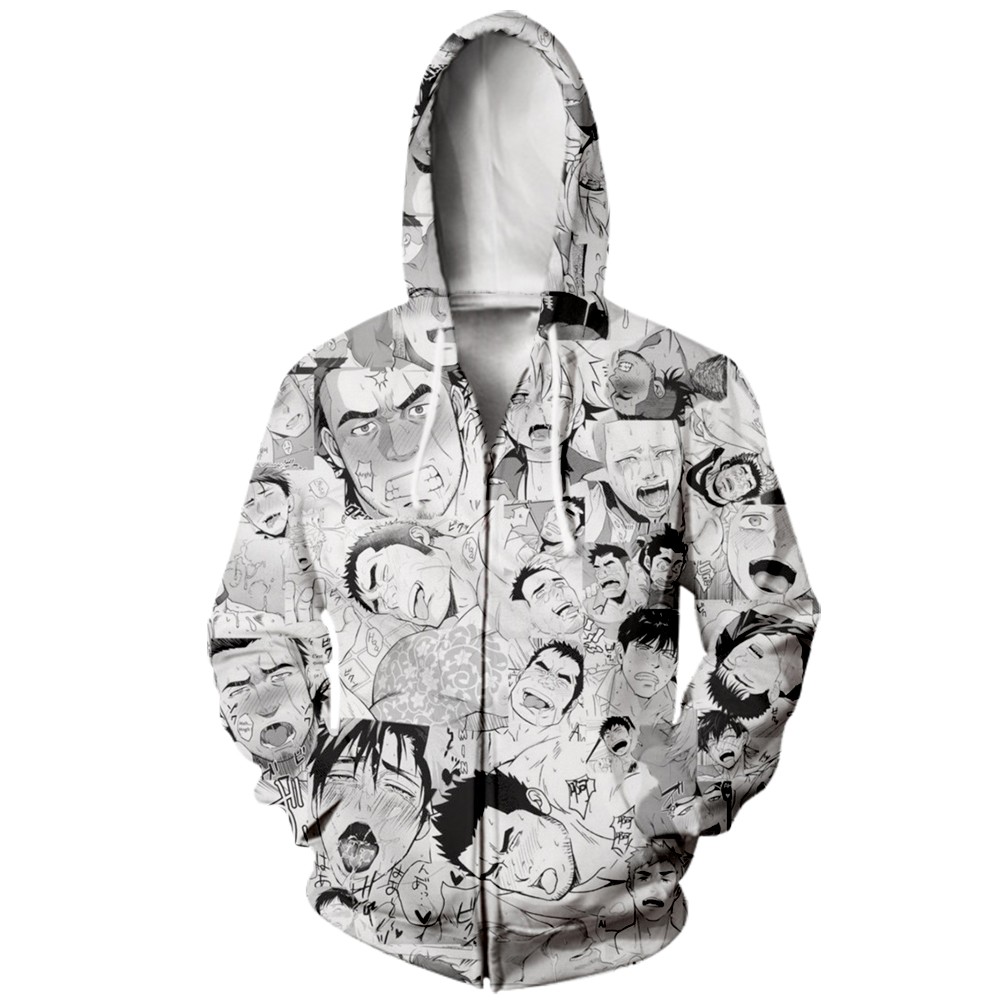 ahegao hoodie cotton