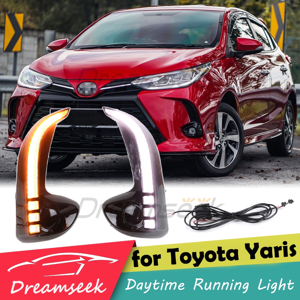 2 Color LED DRL Daytime Running Light For Toyota Yaris / Vios XP150 Facelift Model 2020 2021