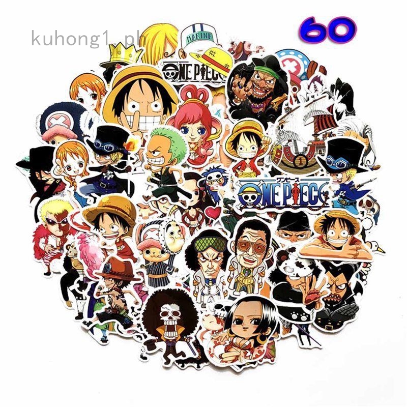 Anime One Piece Luffy Stickers Pvc Car Backpack Pad Waterproof Decal Shopee Philippines