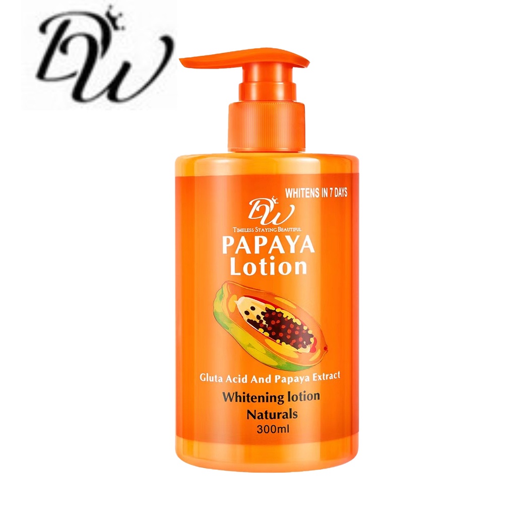 DW Whitens In 7 Days Papaya Lotion Gluta Acid And Papaya Extract Whitening Lotion Naturals