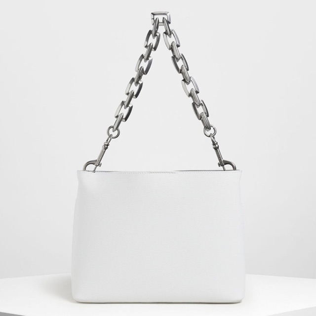 chain handle bucket bag