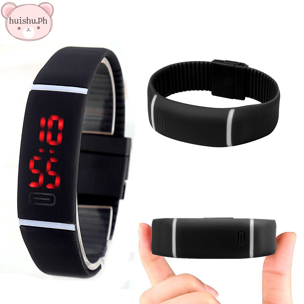 Date Silicone Digital Sports LED Watch 