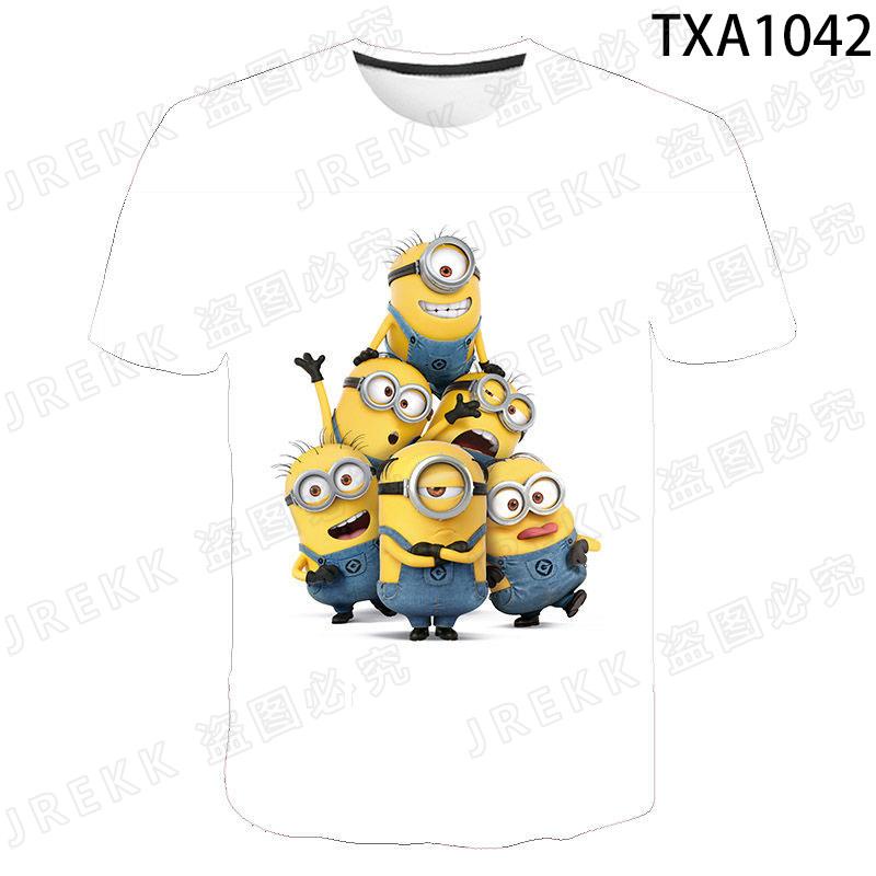 cartoon Anime Despicable Me Minions kids T-shirt 3d Print Casual Short Sleeve Tshirt girl Tops Cool O-neck boy child clothes Tops tees